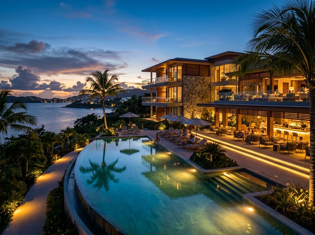 Luxury Hotel & Resort Twilight Poolside Showcase